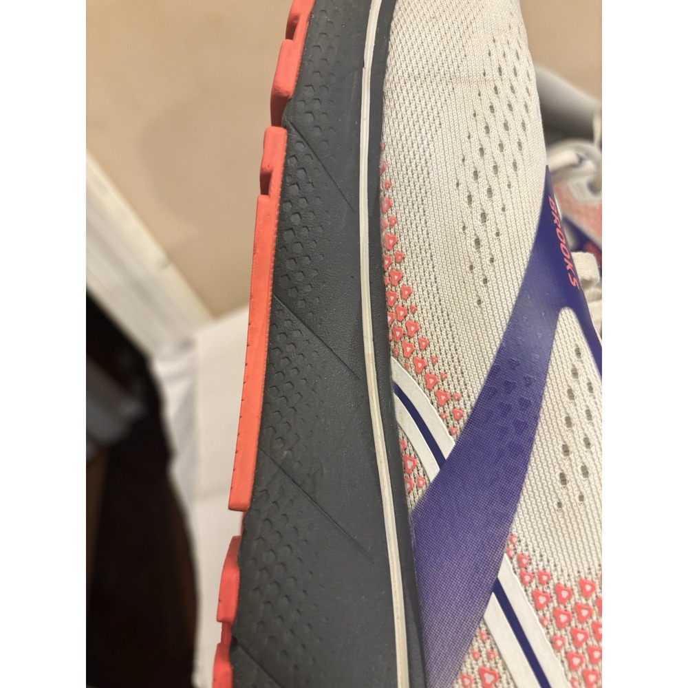 Brooks Ghost 14 Women's Running Shoes US 9 B White Purple Breathable Mesh - Picture 5 of 9